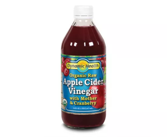 Dynamic Health Apple Cider Vinegar With Mother & Cranberry Certified Organic 16 Fl Oz.
