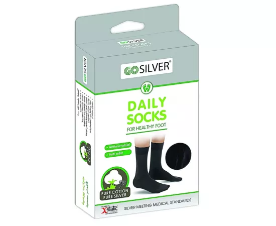 Go Silver Daily Socks Black 39/42