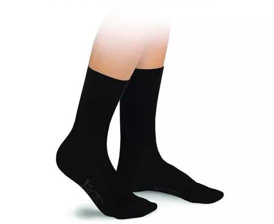 Go Silver Diabetic Socks Black Size 35/38