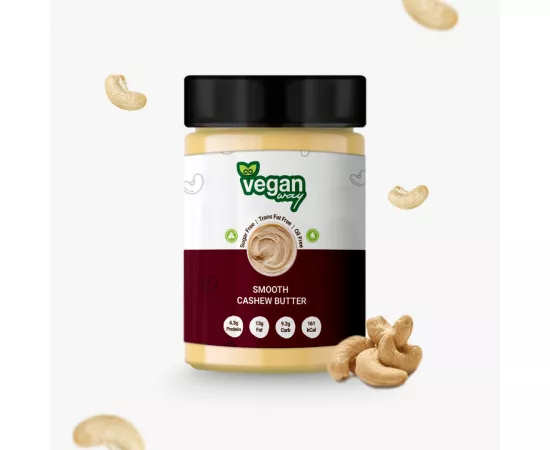 Vegan Way Smooth Cashew Nut Butter | All Natural | Vegan | Nut Free | Gluten Free | Dairy Free | Paleo | No Palm Oil | No Added Sugar | Lactose Free | 280g