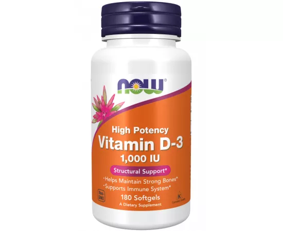 Now Foods Vitamin D3 1000 IU 180 Softgels
