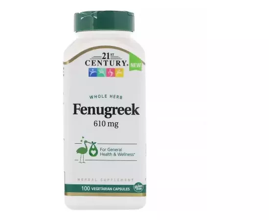 21st Century Fenugreek 610 mg 100 Vegetarian Capsules.