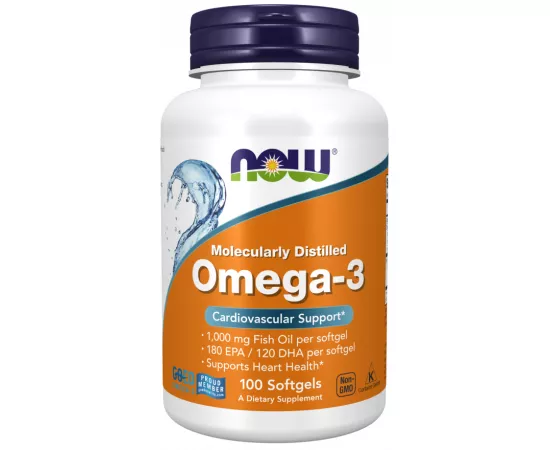 Now Foods Omega-3, Molecularly Distilled 100 Softgels