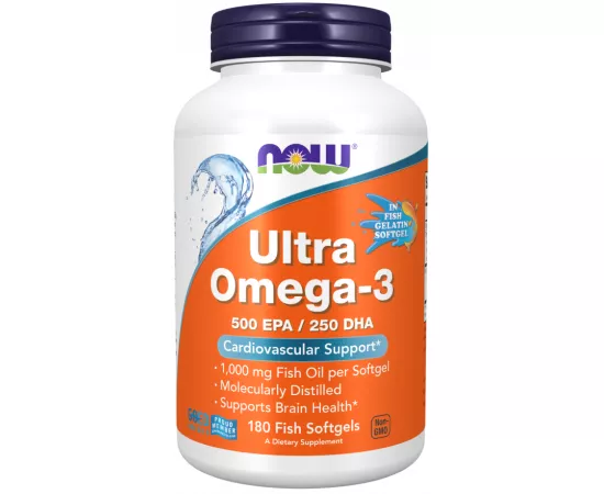 Now Foods Ultra Omega-3 500 EPA / 250 DHA 180 Softgels