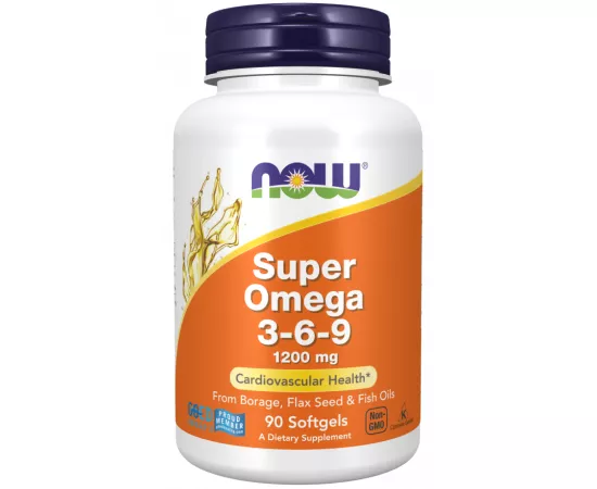 Now Foods Super Omega 3-6-9 1200 mg 90 Softgels