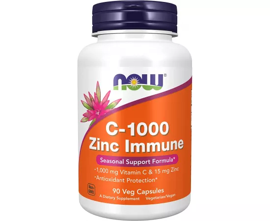 Now Foods Vitamin C-1000 Zinc Immune 90 Veg Capsules