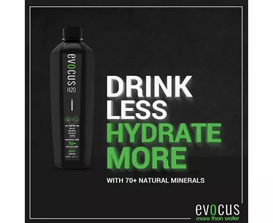 Evocus H2O Mineral Alkaline Black Water 250 ml x 24