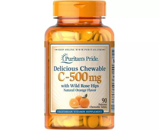 Puritan's Pride Vitamin C 500 mg With Bioflavonoids & Rose Hips Caplets 100's