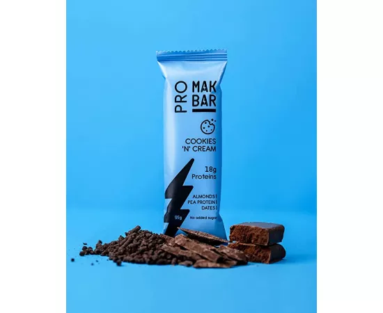 MAK BAR Pro (Cookies 'N' Cream Flavor) Protein Bar 12 X 55g