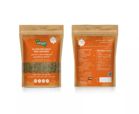 Vegan Way Multi Seed Crackers Original | Gluten Free | Vegan | Healthy Snacks | Paleo and Keto Friendly 100g