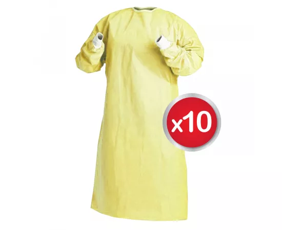 Max PP Isolation Gown 20gr/m2115cmx137cm Size: Medium  (10pcs/Pack)