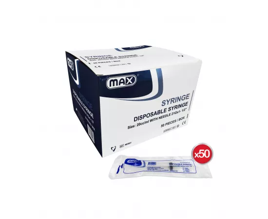 Max Disposable Syringes 20ml ,50pcs/Box