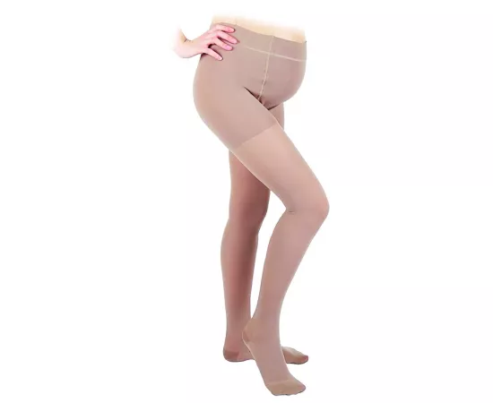 Go Silver Maternity Panty Hose, Compression Socks (23-32 mmHG) Closed Toe Short/ Norm Size 4