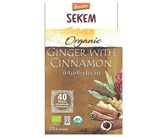 Sekem Organic Ginger With Cinnamon Tea 25 Envelopes