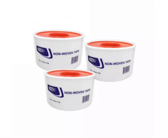 Max Non Woven Surgical Tape 2.5cmx5y 3 Pcs