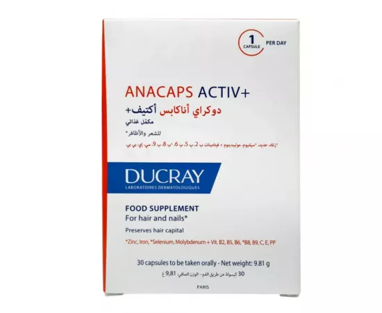 Ducray Anacaps Activ Plus Beig 30Un