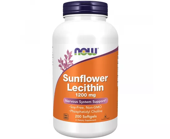 Now Foods Sunflower Lecithin 1200mg 200 Softgels