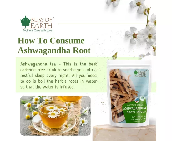 Bliss of Earth Ashwagandha root whole Indian Ginseng  Withania Somnifera Helps Relives stress and Boost immunity  Premium Edible Grade Root 400g