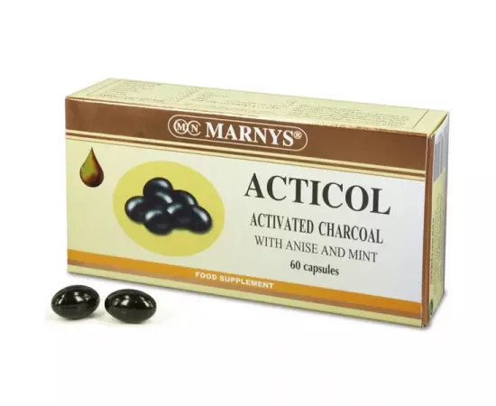 Marnys Acticol Activated Charcoal Capsules 60's