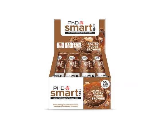 PhD Smart Bar Salted Fudge Brownie Flavor - Pack of 12