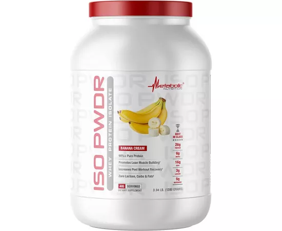 Metabolic Nutrition Whey Protein Isolate ISO Powder Banana Cream 3.04 lb