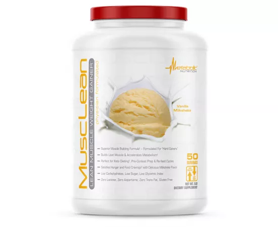 Metabolic Nutrition Musclean Lean Muscle Weight Gainer Vanilla Shake 5 lb