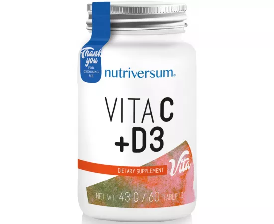 Nutriversum Vita C+D3 43g (60 Tablets)