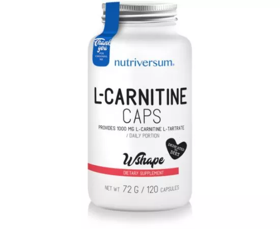 Nutriversum Wshape L-Carnitine 72g (120 Capsules)