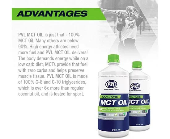 PVL 100% Pure MCT Oil Unflavored 946 ml