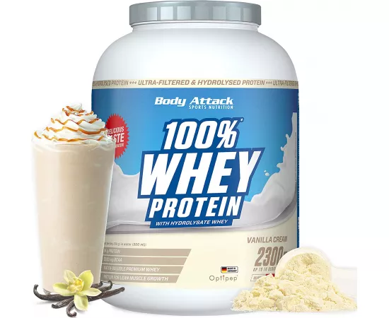 Body Attack 100% Whey Protein Vanilla Cream 2.3 kg