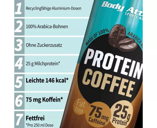 Body Attack Protein Coffee Latte Caramel 250 ml