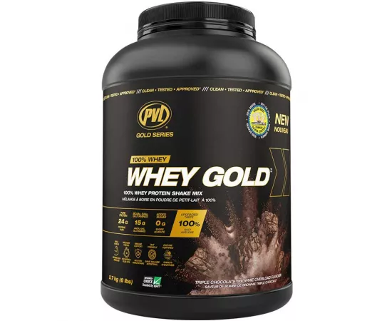 PVL Gold Series 100% Whey Gold Triple Chocolate Brownie Overload  2.7 kg (6 lbs)