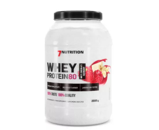 7Nutrition Whey Protein 80 White Chocolate Raspberry 2kg (2000g)
