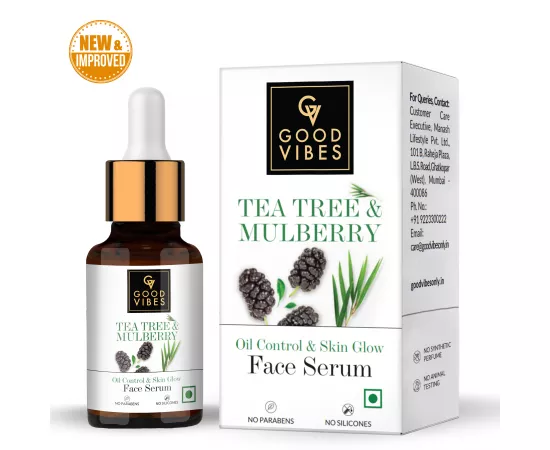 Good Vibes Tea Tree + Mulberry Skin Glow & Oil Control Serum  (10 ml)