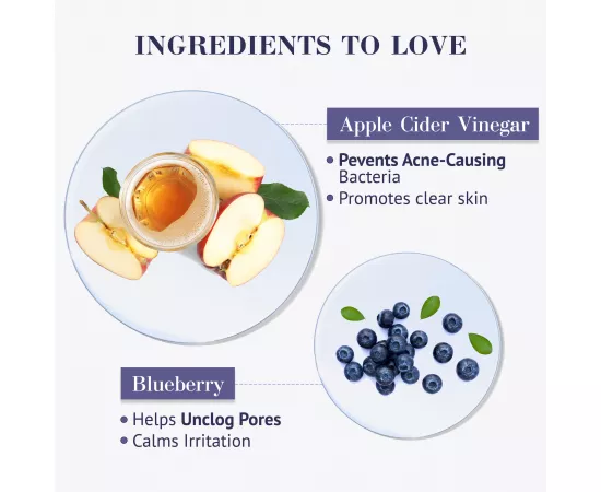 Good Vibes Apple Cider Vinegar and Blueberry Anti Acne Smoothie Cleanser 45g