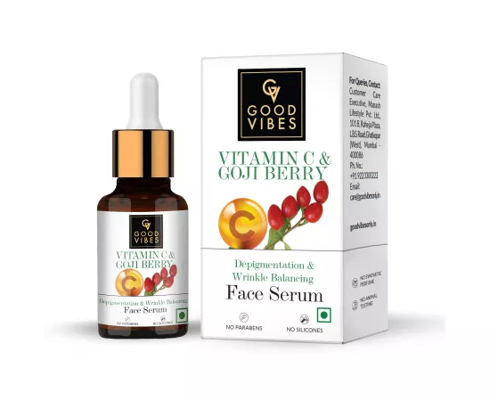 Good Vibes Vitamin C & Goji Berry Depigmentation & Wrinkle Balancing Face Serum  (10 ml)