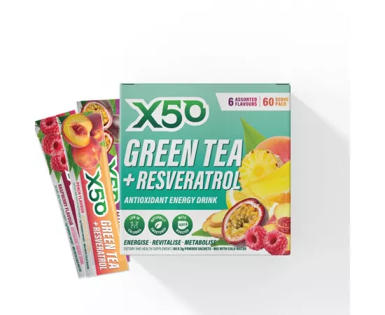 X50 Green Tea 6 Assorted Flavours 60 Sachets