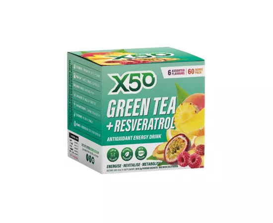 X50 Green Tea 6 Assorted Flavours 60 Sachets