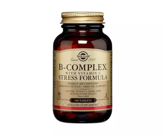 Solgar B Complex Vitamin C Stress Formula 100 Tablets