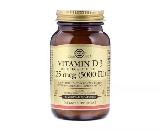 Solgar Vitamin D3 5000 IU Vegetable Capsules 120's