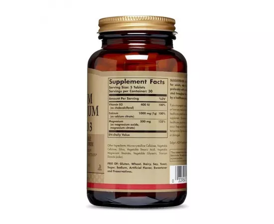 Solgar Calcium Magnesium With Vitamin D3 Tablets 150's