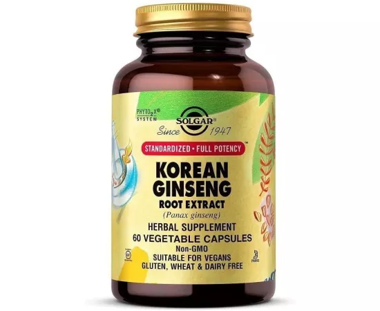 Solgar Korean Ginseng Root Extract Vegetable capsules 60's