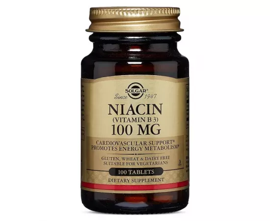 Solgar Niacin 100 mg Tablets 100's