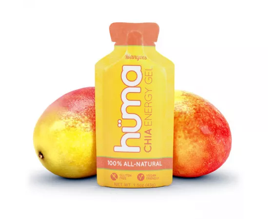 HUMA Chia Mango Flavour Vegan Energy Gel 9 x 36g