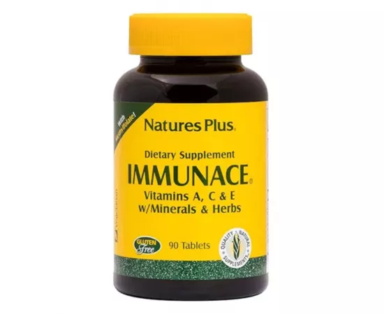 NaturesPlus Immunace With Vitamin A ,C & E Minerals & Herbs Tablets 90's